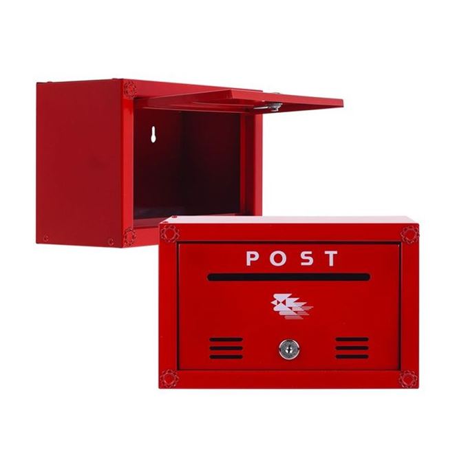 냉온 소 아이스팩 디디샵 - 레트로 레드 우체부 post 클래식 인테리어 편지 우체통 - 상품 이미지