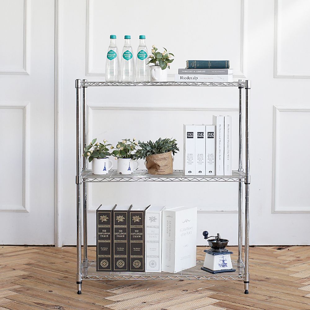 리빙 메탈랙 선반 600 3단( 하판) 진열대 진열장 수납 메탈렉