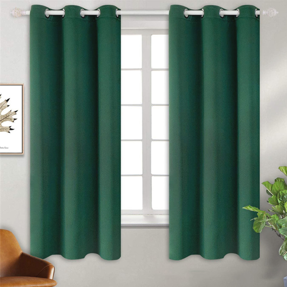 홈나잇 아일릿 암막 커튼 2장 세트( 132x 160 cm) (그린) 침실 안방 창문