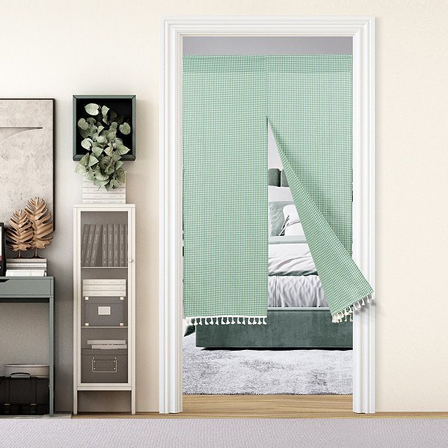 그린 바란스 방문 커튼 현관 가림막 천 가리개 공간 분리 창문