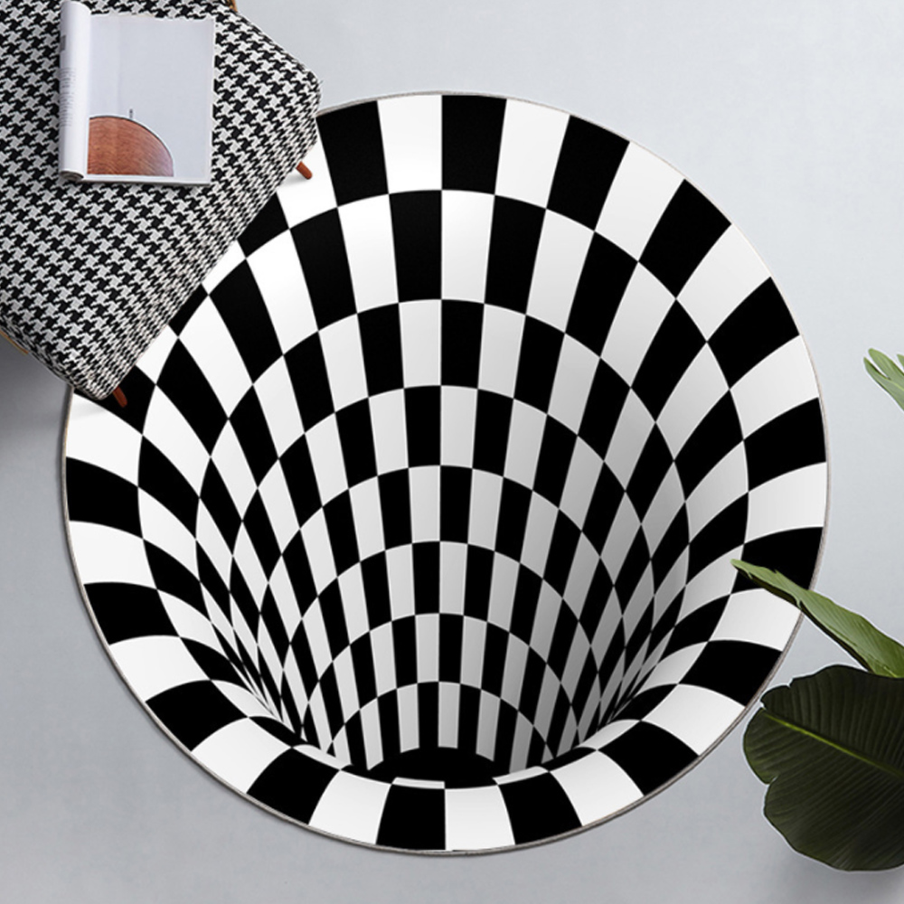 함정 3D 입체 착시 매트 120 cm 강아지 낚시 DT 1316945 카페트 러그