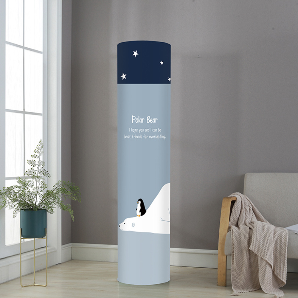 지퍼형 에어컨 커버 가리개 보관함 스탠드 원형 덮개 벽걸이 가람막 먼지 무풍