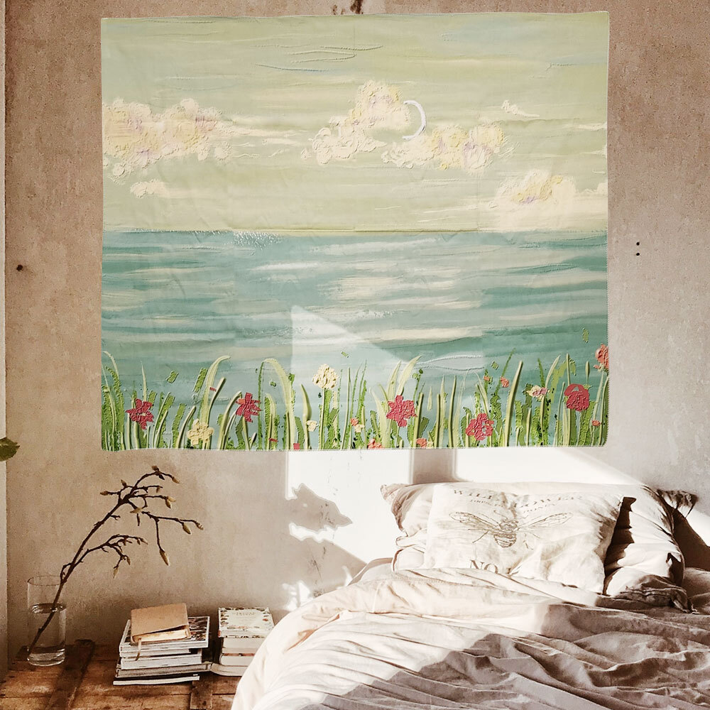 SFr 대형 패브릭 포스터 유화 수평선 M 인테리어 소품 벽장식 집꾸미기 벽인테리어