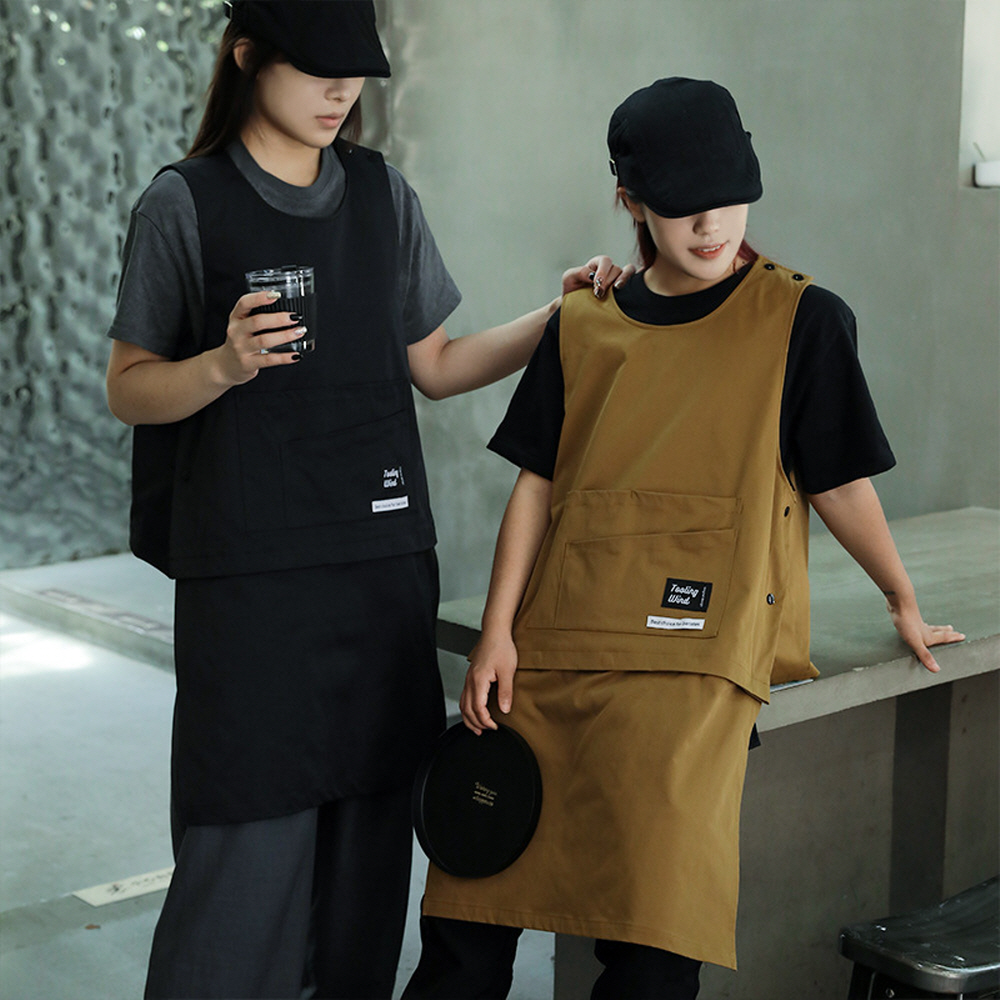 서빙 바리스타 작업 방수 오염 방지 앞치마 예쁜 일회용 업소용 어린이집 캔버스 미용실