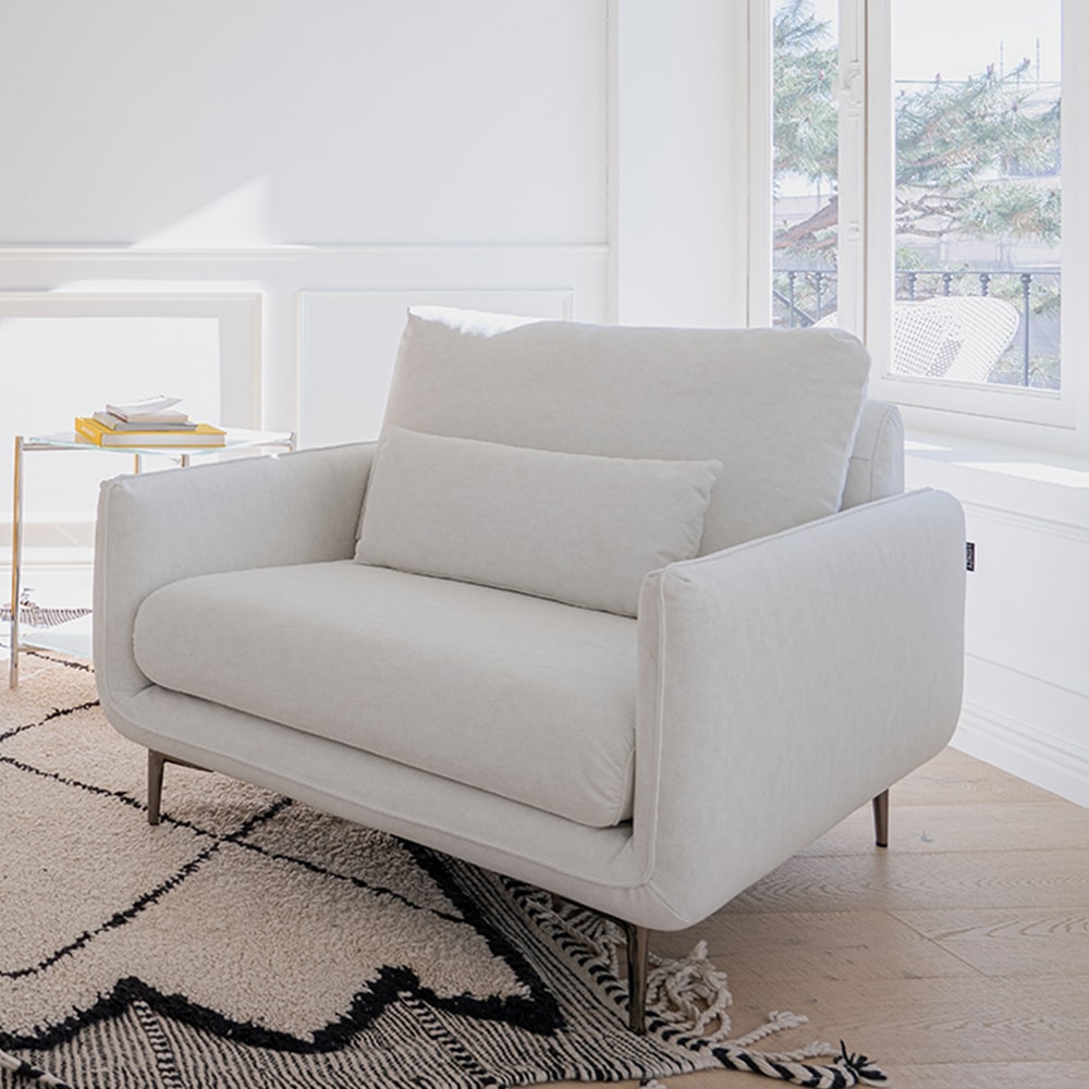 헨지디자인 밀크 갤럭시 1인용 패브릭 소파 홈카페 신혼가구