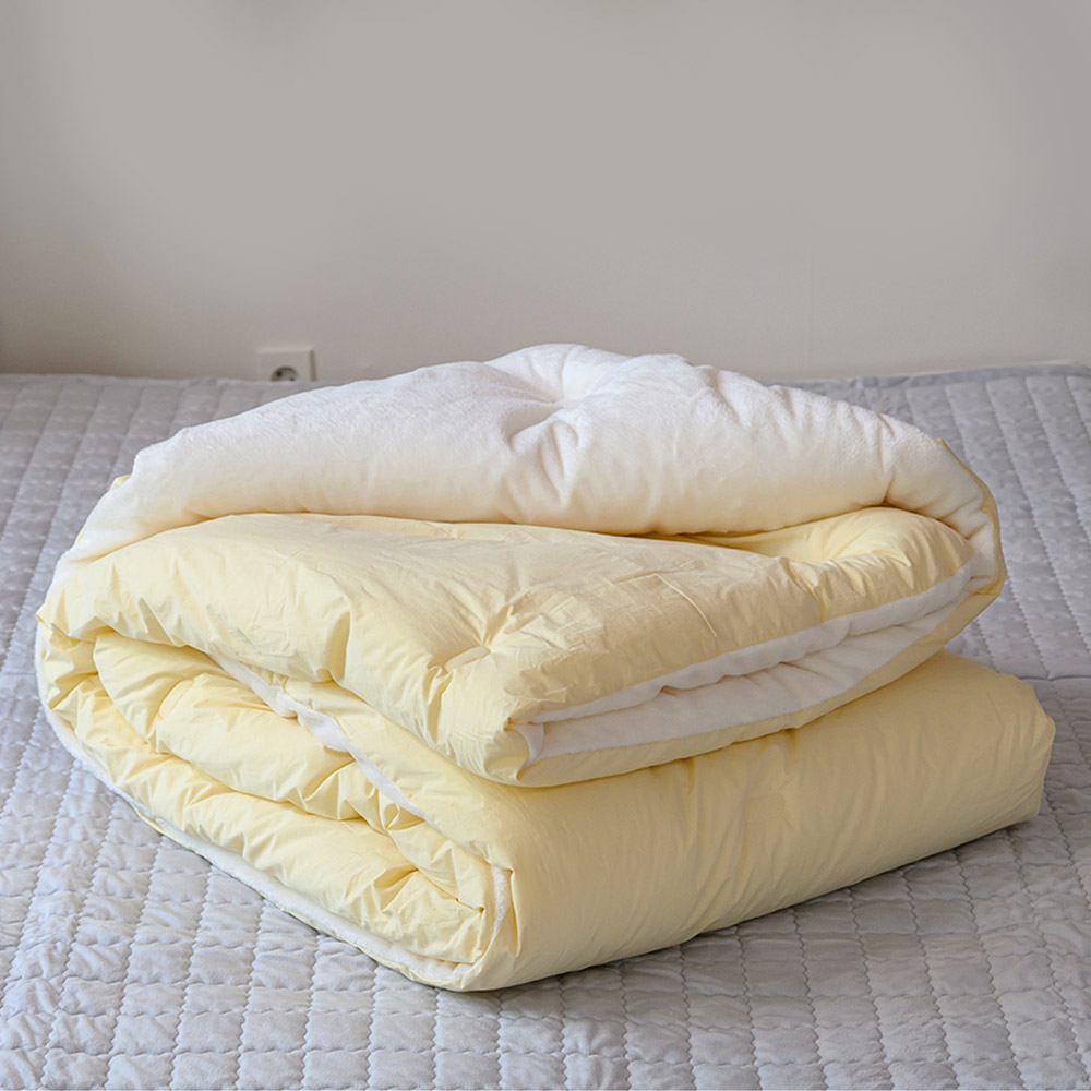 해피니 이불 here 호텔 극세사 차렵이불 슈퍼 싱글 SS (옐로우) 겨울이불 편안한