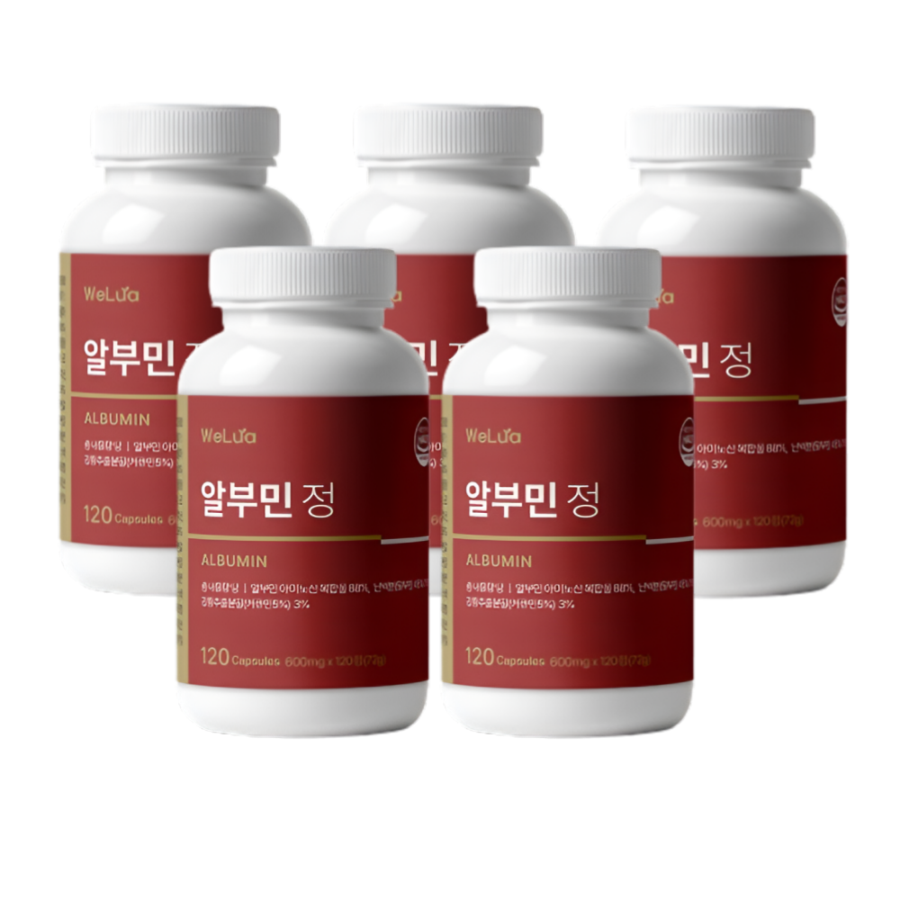 고함량 알부민 정 120정 5통 난백분말 알브민 먹는 알부민 - 상품 이미지