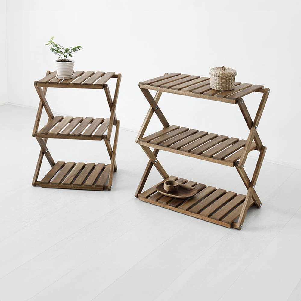 TANG 선반 600 넓은 3단 아카시아 600x305x657mm, 3단, 브라운 1379.2924 - 상세 이미지 3