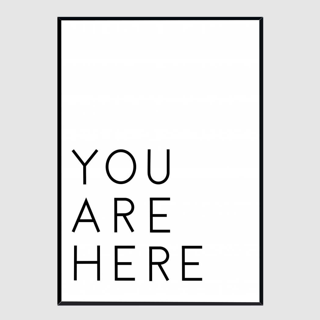 사무실 액자 You Are Here A3 사이즈 가벼운 몰딩 대형 프레임 제작 웨딩 - 메인 이미지