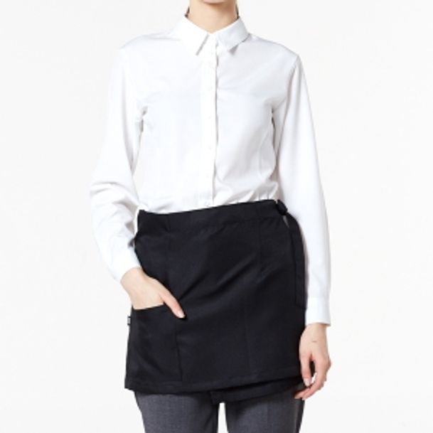 허리형 미니 엉덩이 덮개 앞치마2 블랙 요리 주방 바리스타 원피스형 방수 예쁜 빅사이즈