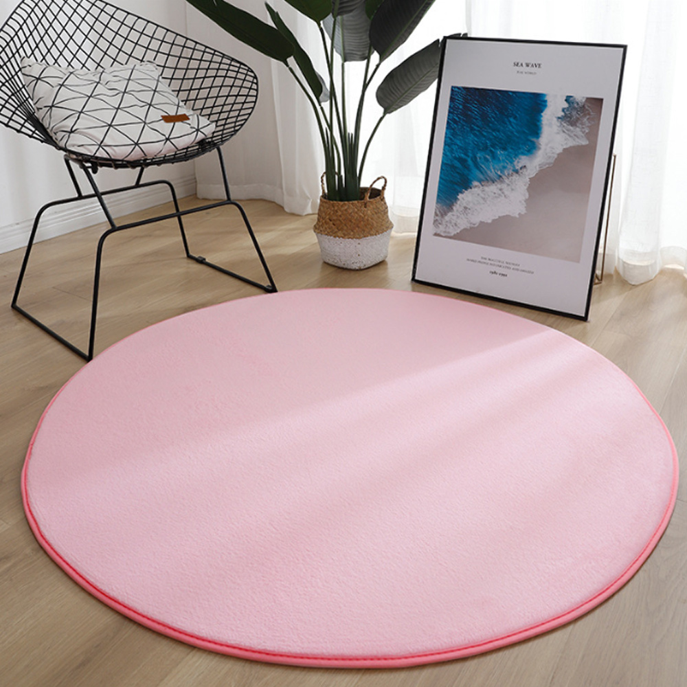 러블리 원형 러그 100 cm( 핑크) 거실 옷방 카페트 사계절 카펫