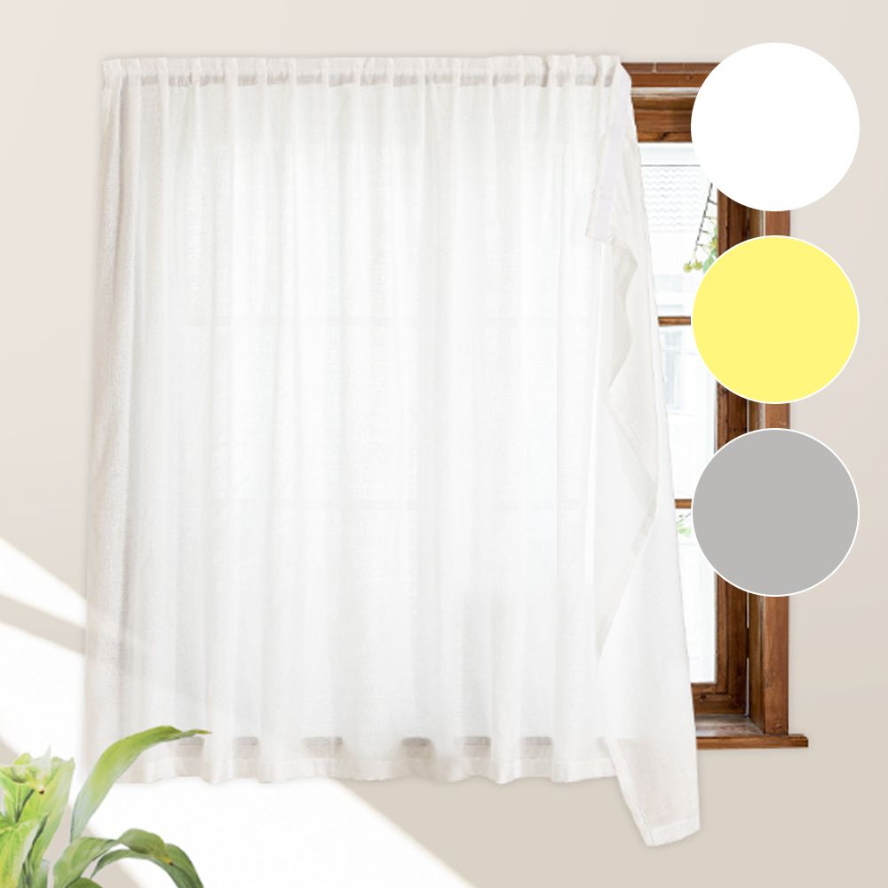 무타공 찍찍이 붙이는 커튼 주름 쉬폰 창문 커텐 거실 가림막 가리개 햇빛