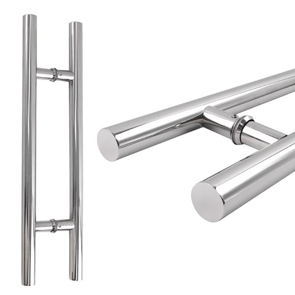 VCB 강화도어 스텐 일자 340P 가구 인테리어 손잡이 문손잡이 고정 그립핸들