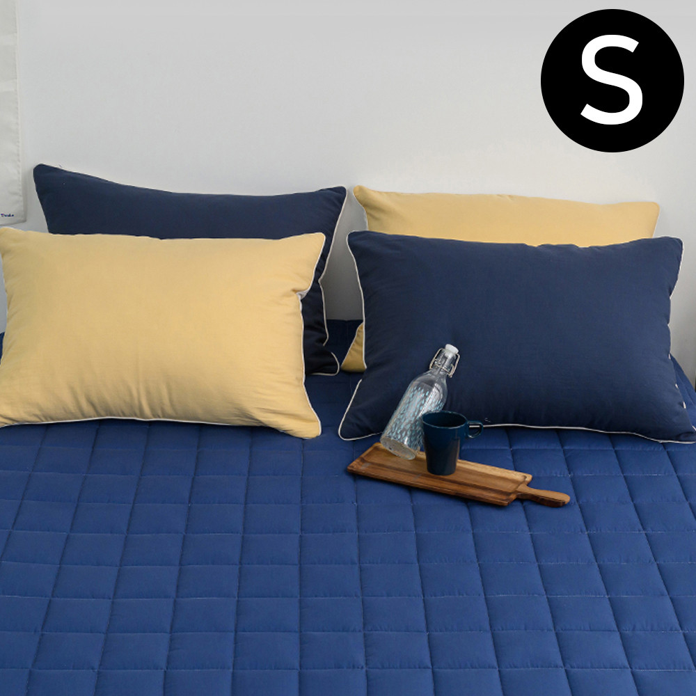 해피니 샤이니 40 수 순면 누빔 매트리스 커버 싱글 S (네이비) 침대