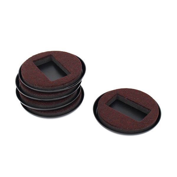 카페트 전용 의자 바퀴 고정 커버 갈색 5개입 체어 받침 자국 방지