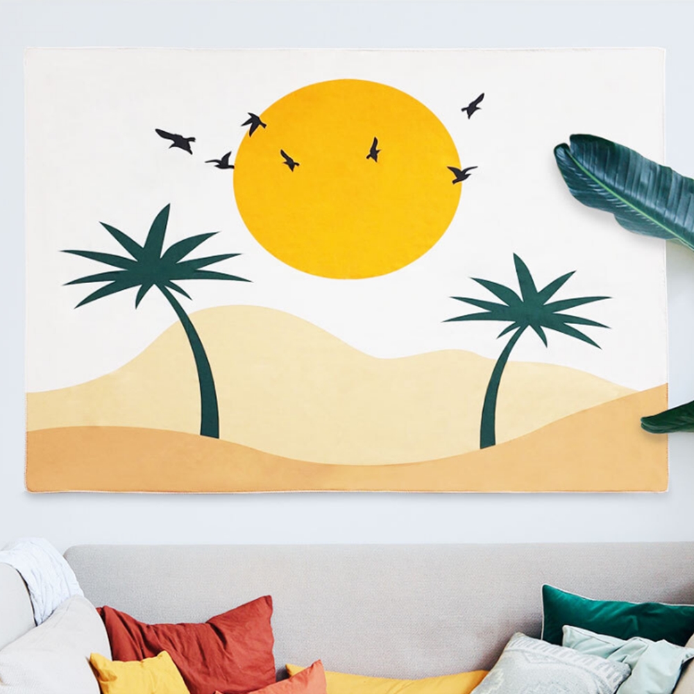 대형 브로마이드 거실 벽장식 패브릭 가랜드 M 인테리어 가림천 테피스 트리 액자 현관