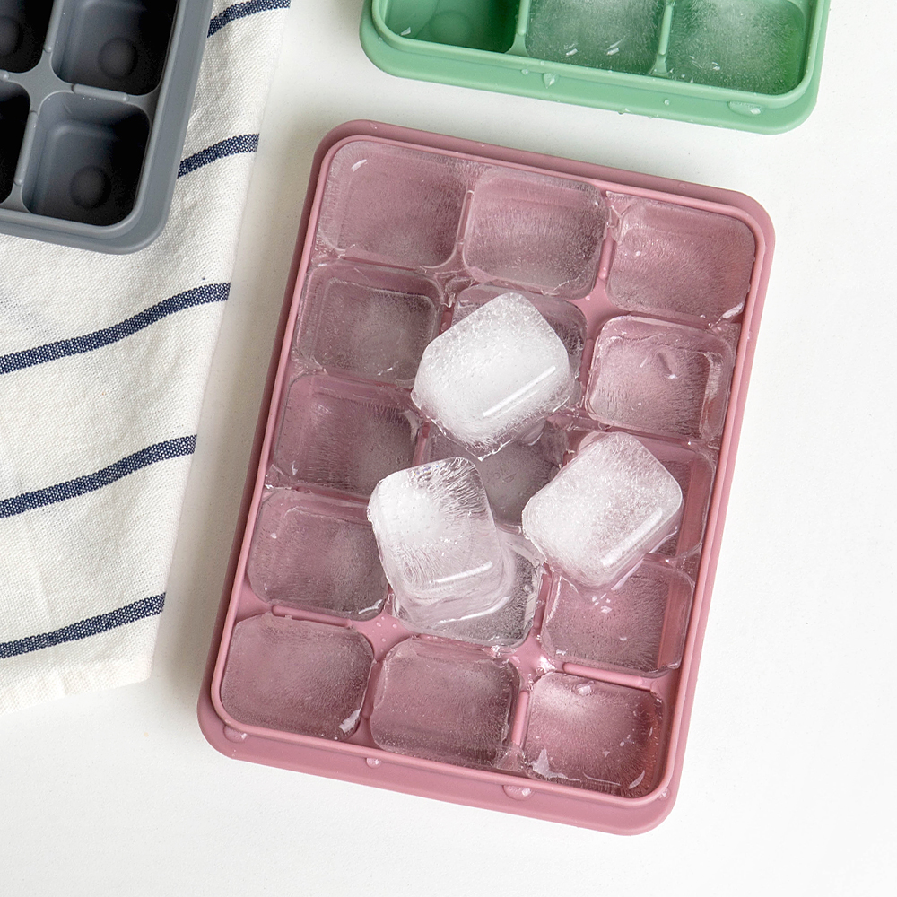 실리가든 실리콘 얼음틀 얼음트레이 다진마늘 소분 보관 큐브 사각 15구