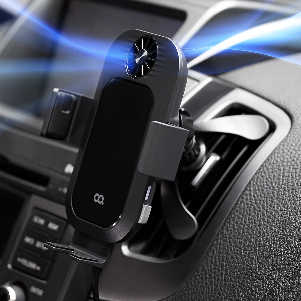 오아 와이더C 차량용 핸드폰 거치대 쿨링팬 고속 무선 충전기