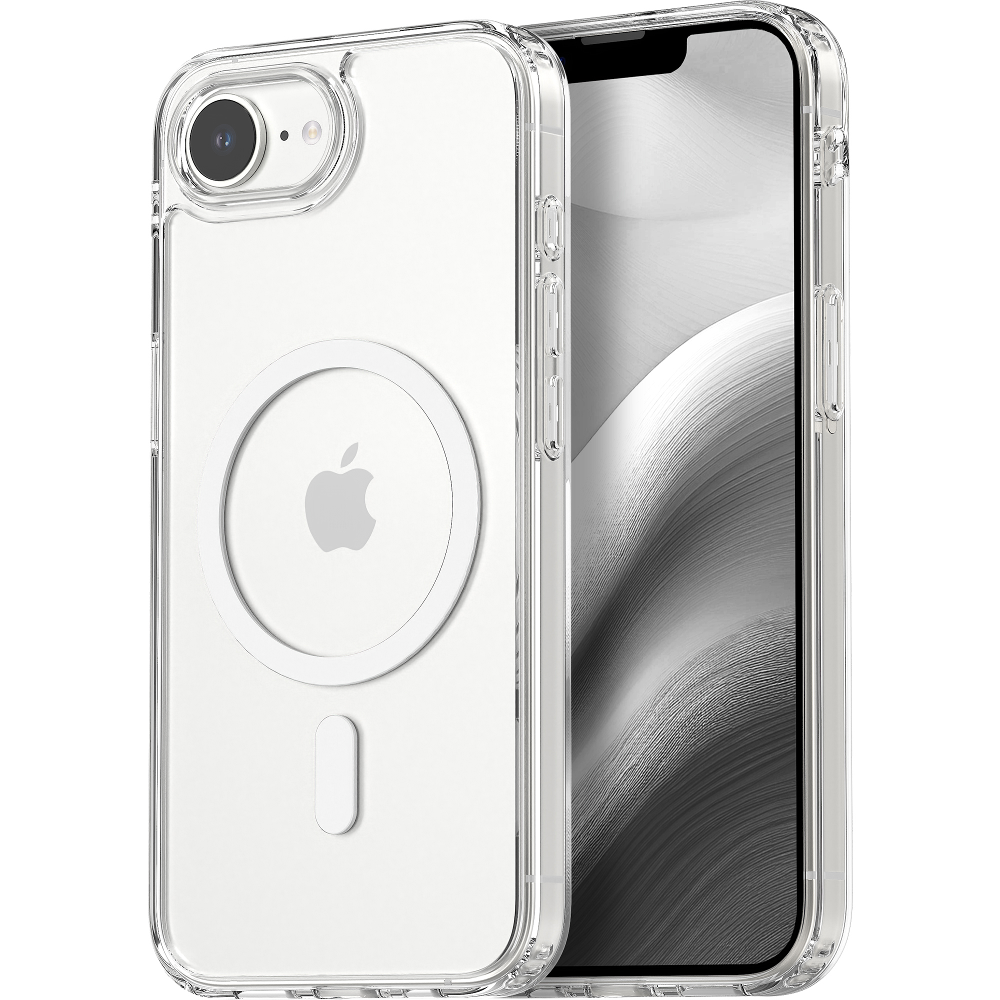 퓨어쉴드 2배자력 맥세이프 방탄 범퍼 케이스 투명, 아이폰7/8/SE2/SE3