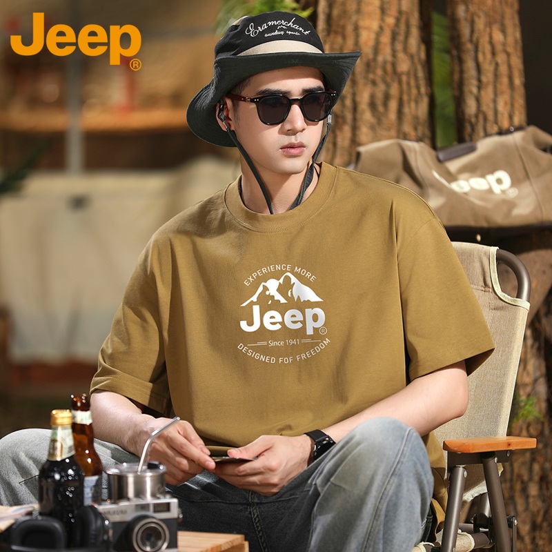 JEEP 지프 반팔 남성 여름 트렌드 루즈핏 반팔 티셔츠 - 상세 이미지 5