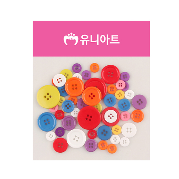 1X5개 칼라 단추( 크기 혼합) DIY 꾸미기 재료 2167 - 메인 이미지