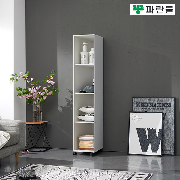 파란들가구 310 오픈 고정/이동식 옷장 틈새수납장 행거장 - 메인 이미지