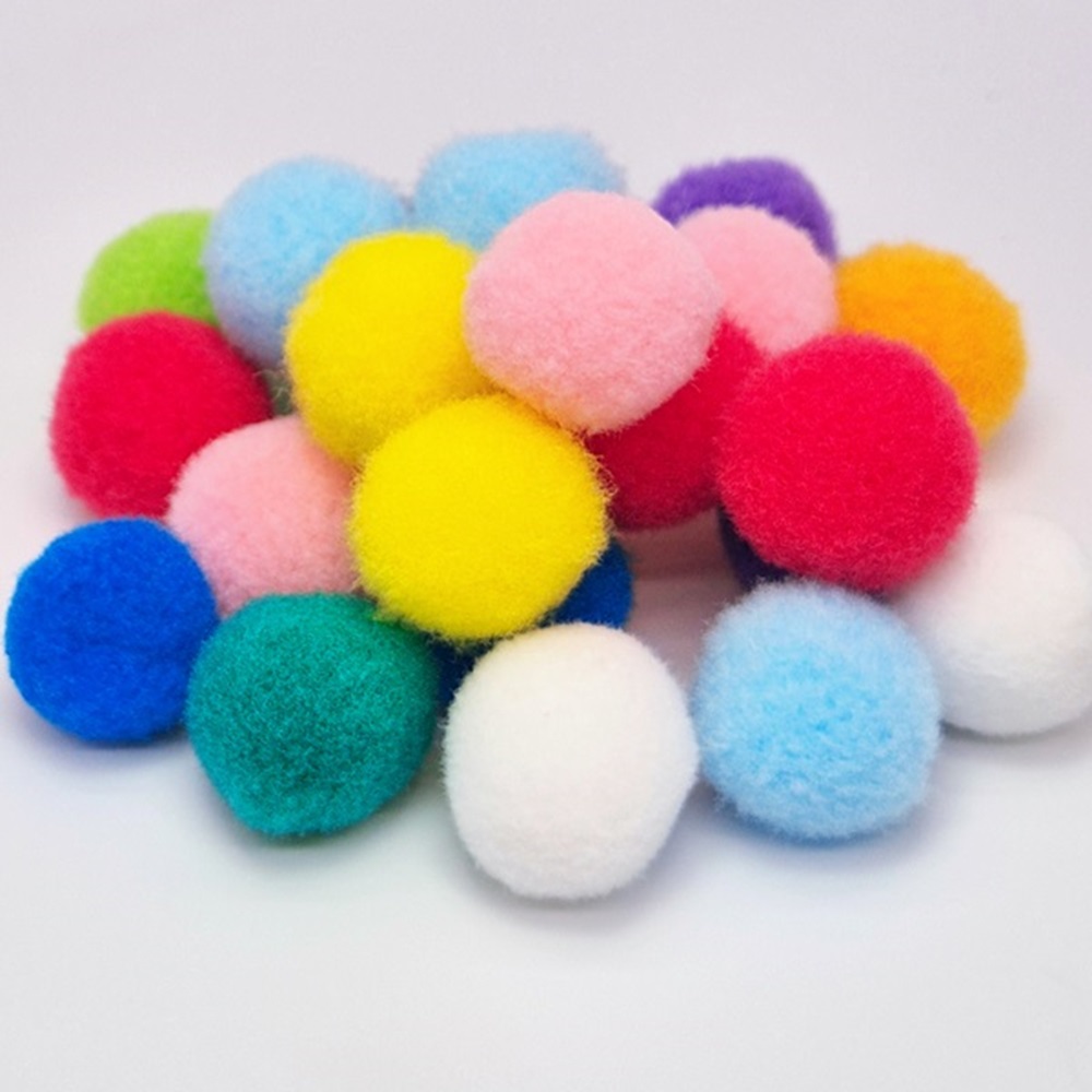 국산 30 mm 폼폼이 뿅뿅이 약500개 대용량 키링 부자재 캣볼 솜방울 모루 인형 - 상품 이미지
