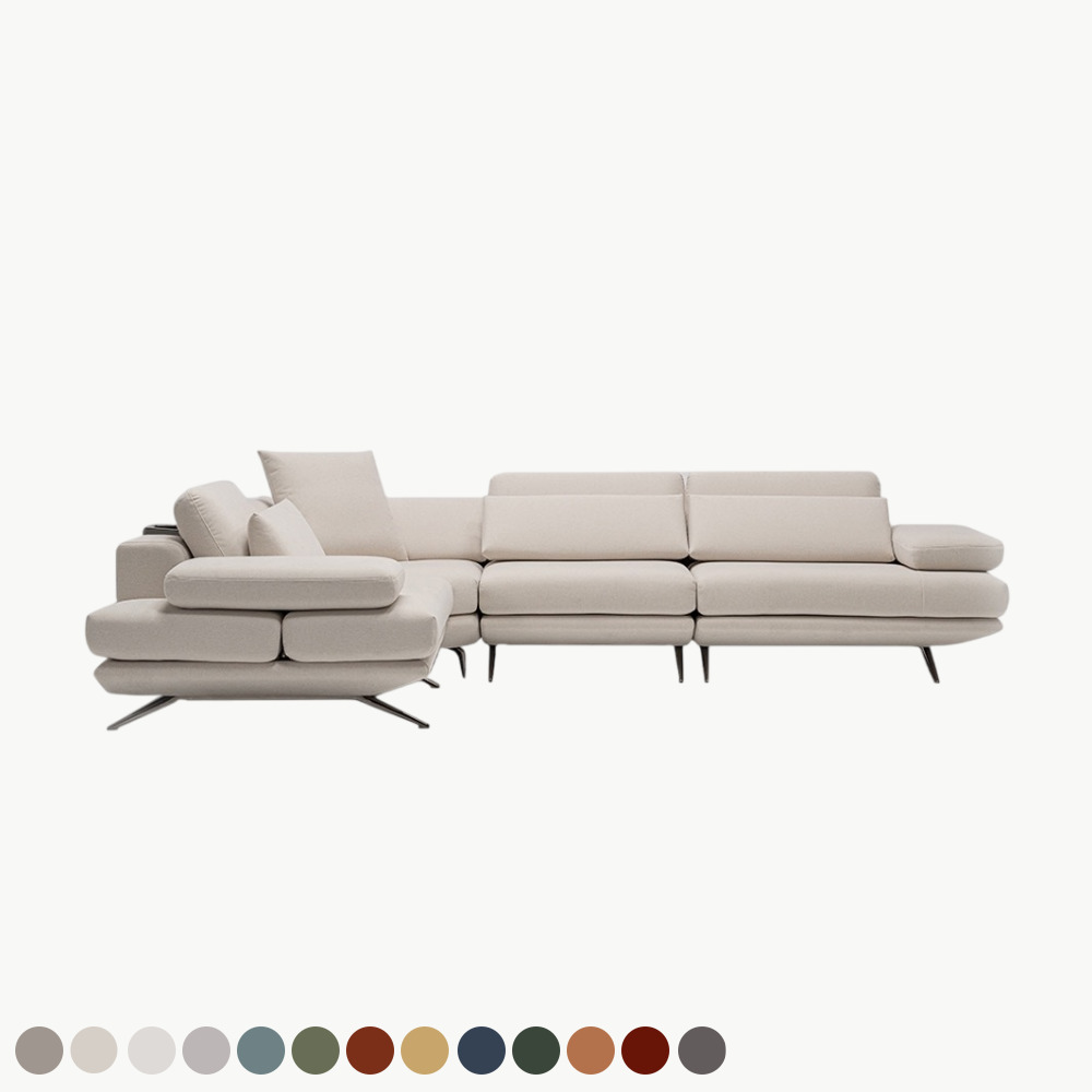 헨지디자인 라파엘 리프트 4인 코너형 테라 패브릭소파 홈카페 신혼가구