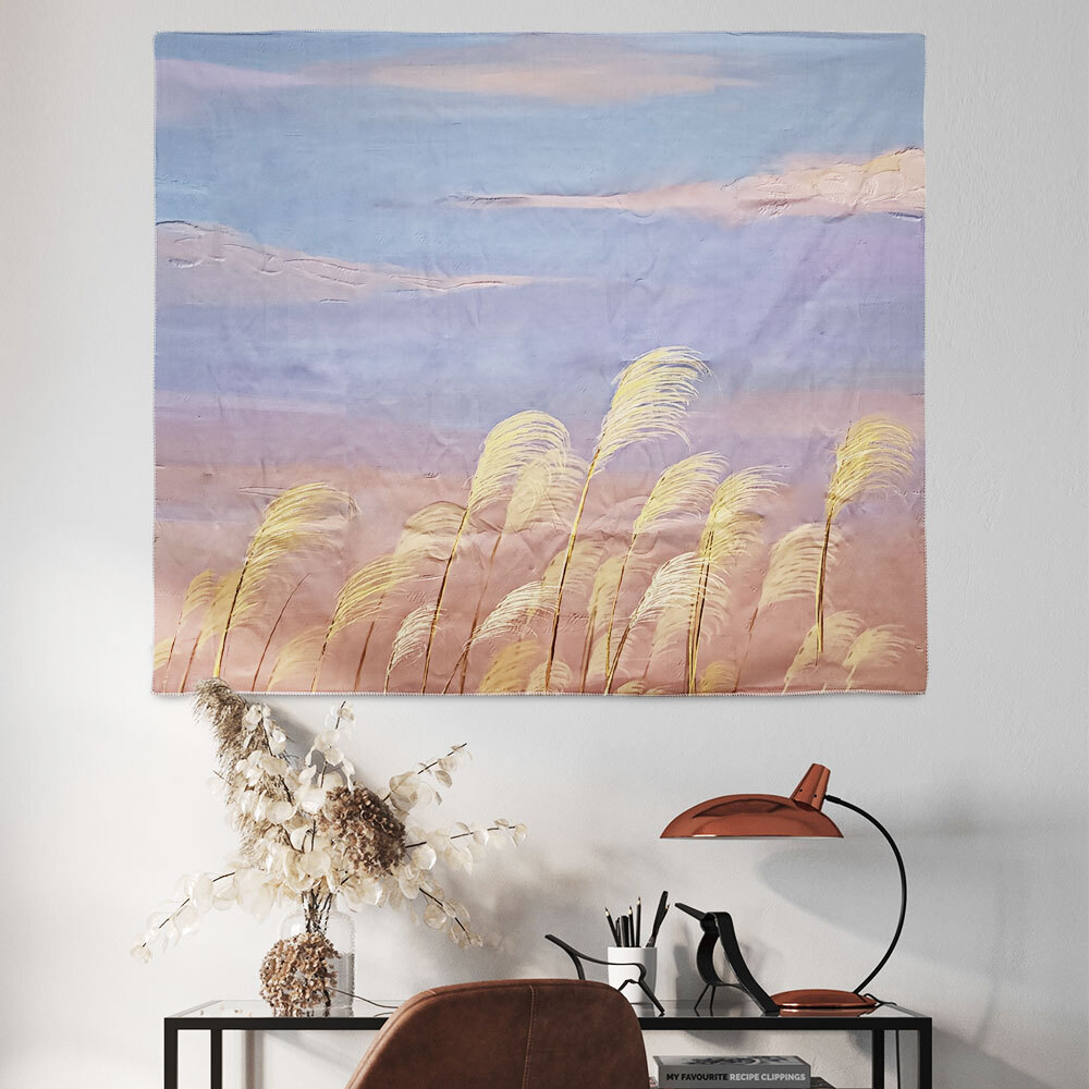 SFr 대형 패브릭 포스터 유화 갈대 M 인테리어 소품 벽장식 집꾸미기 벽인테리어