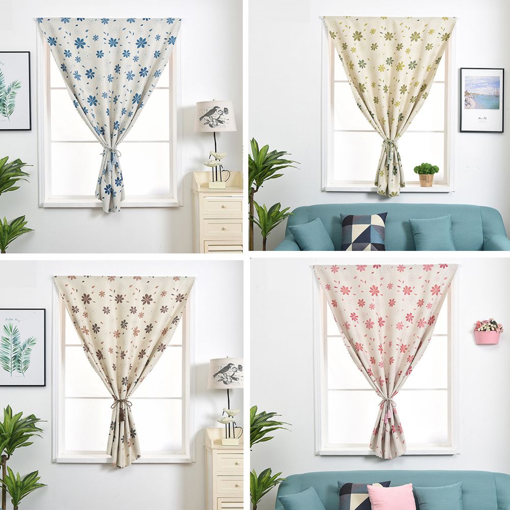 찍찍이 암막 플라워 커튼 부착식 간편한 설치 커텐 붙이는