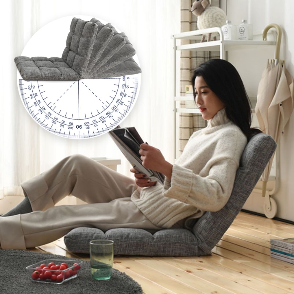 각도 조절 등받이 의자 리클라이너 1인 좌식 체어 좌식의자 접이식 용리 쇼파 소파