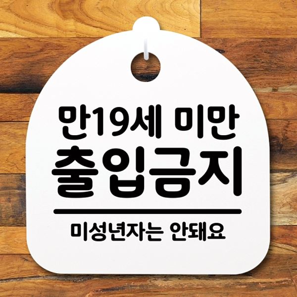 팻말 S2- 023-만 19세 H 간판 푯말 표지판 출입 금지 안내판 미만 알림판 - 상품 이미지