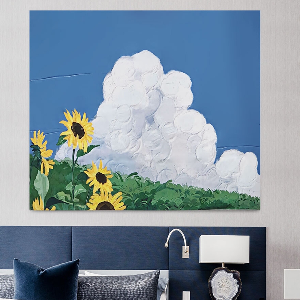 인테리어 그림 패브릭 유화 포스터 해바라기 M 소품 벽장식 집꾸미기 벽인테리어 예쁜