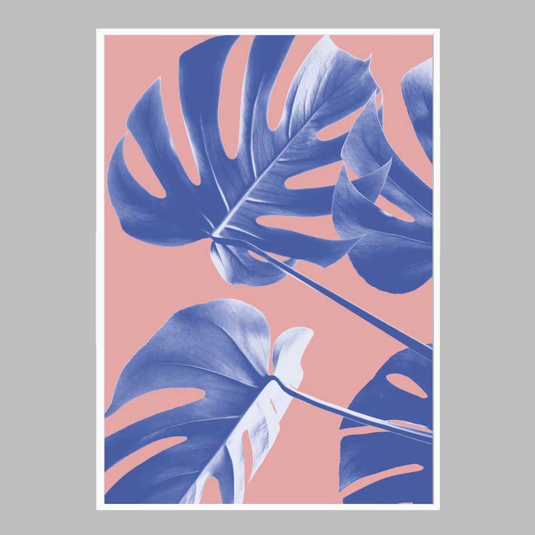 슬림 인테리어 액자 Monstera Purple 06 A2 사이즈 가벼운 몰딩 대형 - 메인 이미지