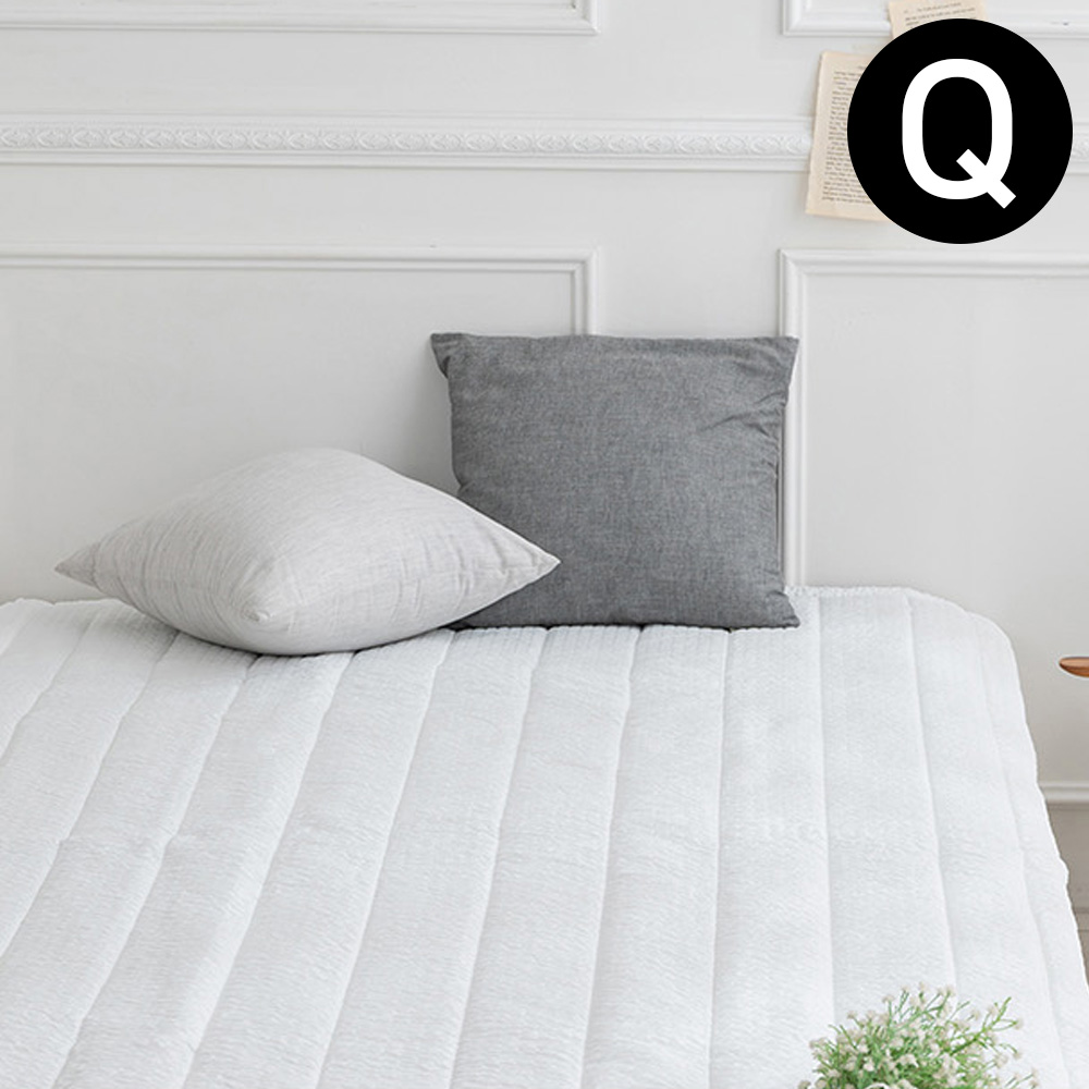 해피니 올데이 밴딩 패드 퀸 Q (화이트) (카 페트 겸용) 침대 매트 퀸침대 퀸매트