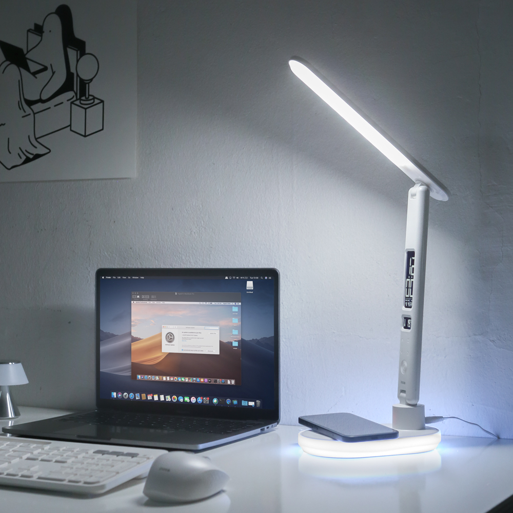 아이노트 LS300WC 무선 충전 삼성 LED 스탠드 시계 알람 제품 이미지