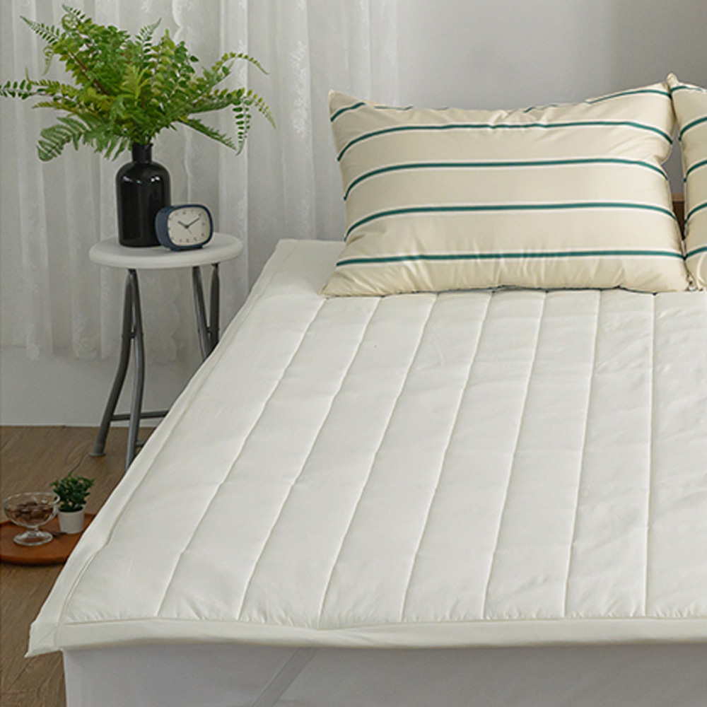 해피니 침대 패드 레트로 시리즈 M2 밴딩 슈퍼 싱글 SS (크림) 매트 카페트