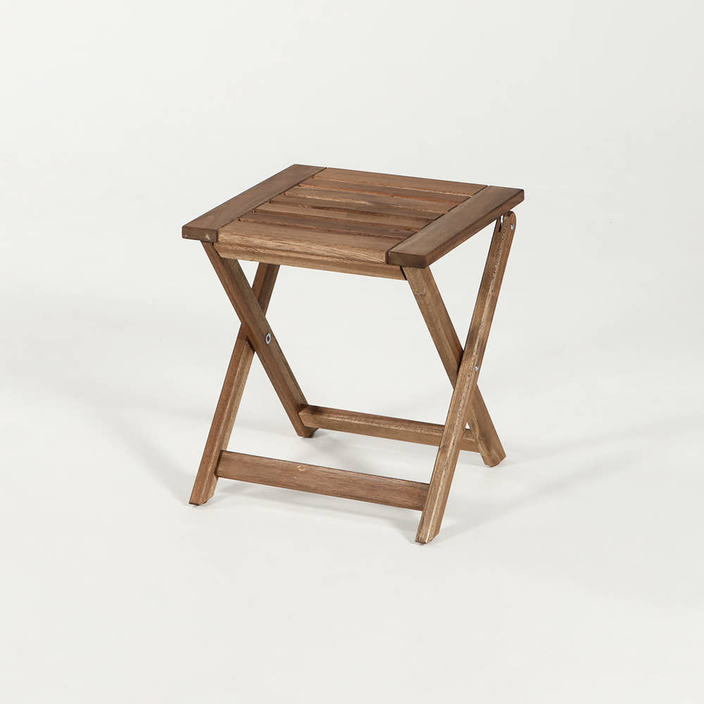 TANG 아카시아 원목접이식스툴/협탁 브라운 브라운 8384.6014