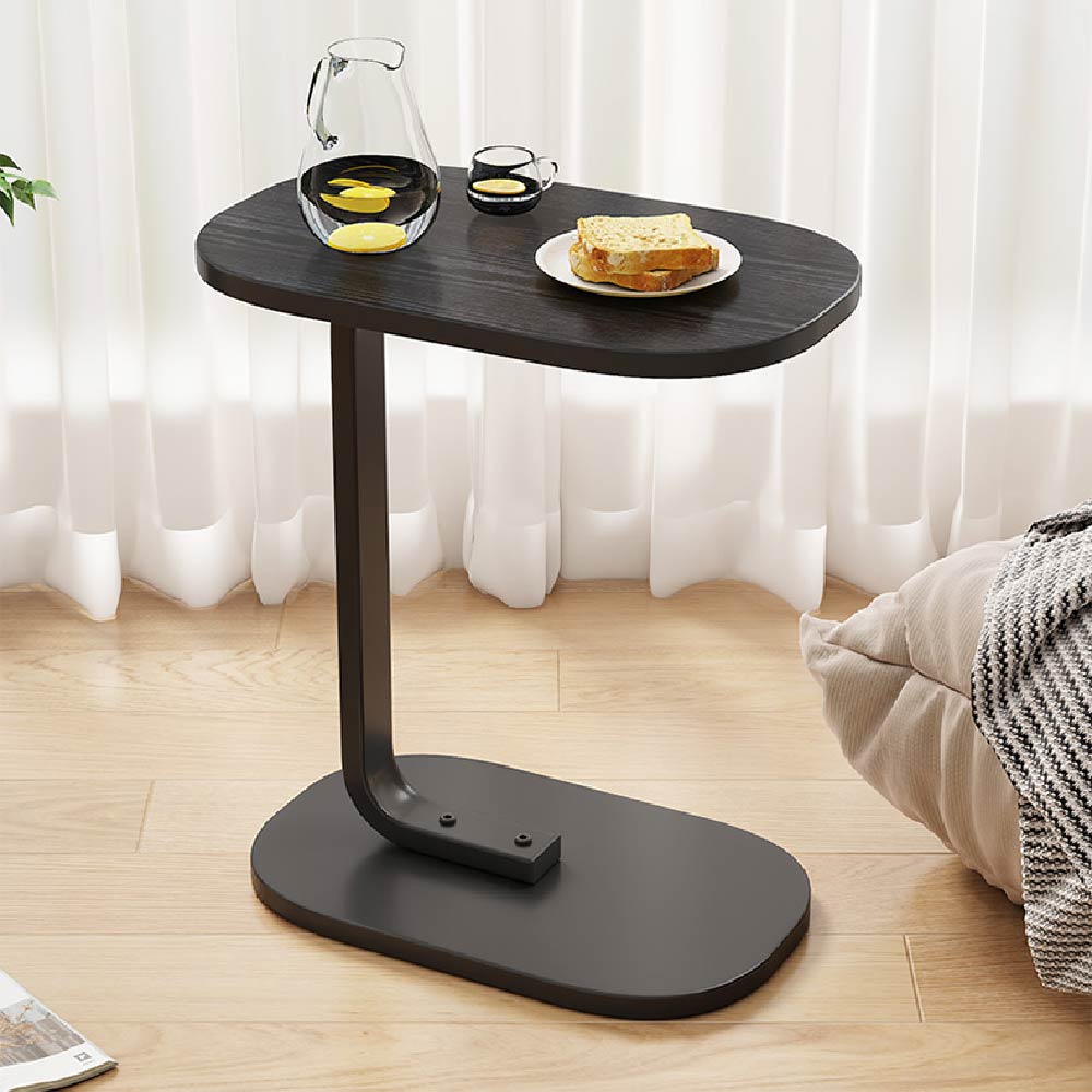 ㄷ자 테이블 사이드 베란다 보조 거실 협탁 블랙 폭좁은 책상 창가 좁고긴 높이 조절