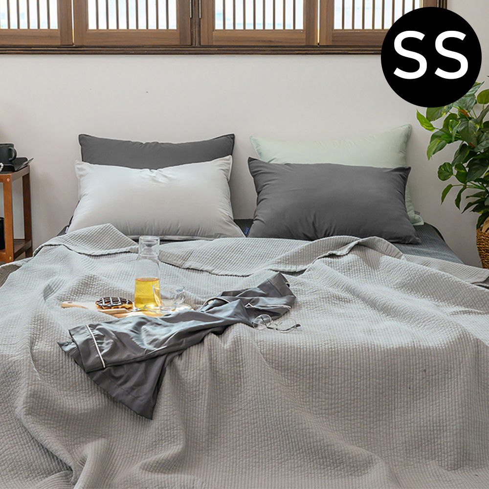 해피니 이불 순면 60 수 피그먼트 워싱 스프레드 슈퍼 싱글 SS (그레이) 차렵이불