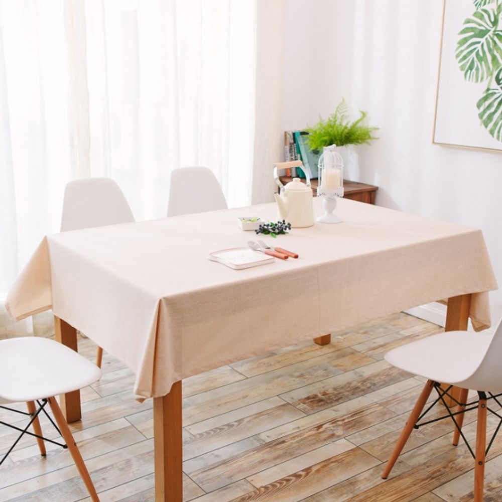 린넨 방수 식탁보 커버 테이블 북유럽