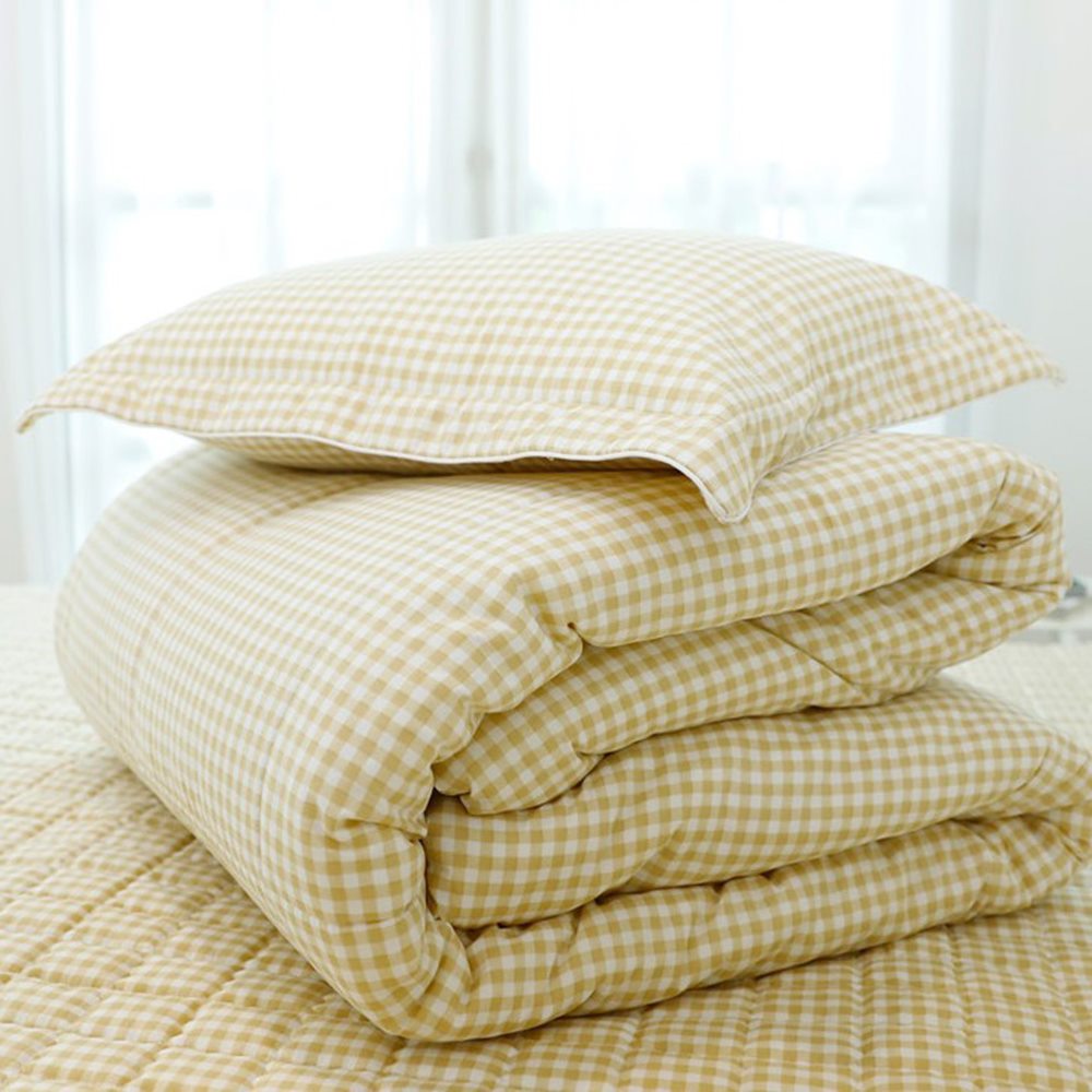 VC 리얼 체크 세미 마이크로 이불 베개 세트 SS (베개솜x)( 패드x) 슈퍼