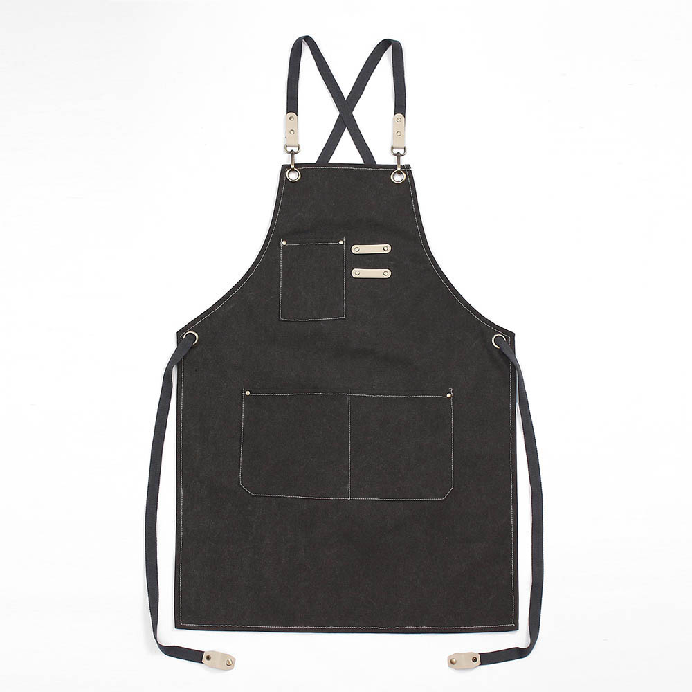 베스퍼 캔버스 앞치마 주방 카페 차콜) 공방 바리스타 작업용 패브릭 어깨 서스펜더 플로
