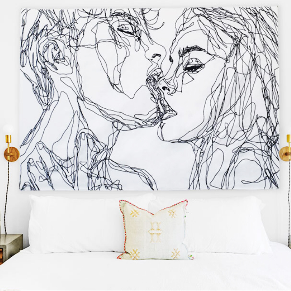 신혼 인테리어 벽장식 침실 카페 분위기 패브릭 그림 가림천 테피스 트리 액자 현관 명화