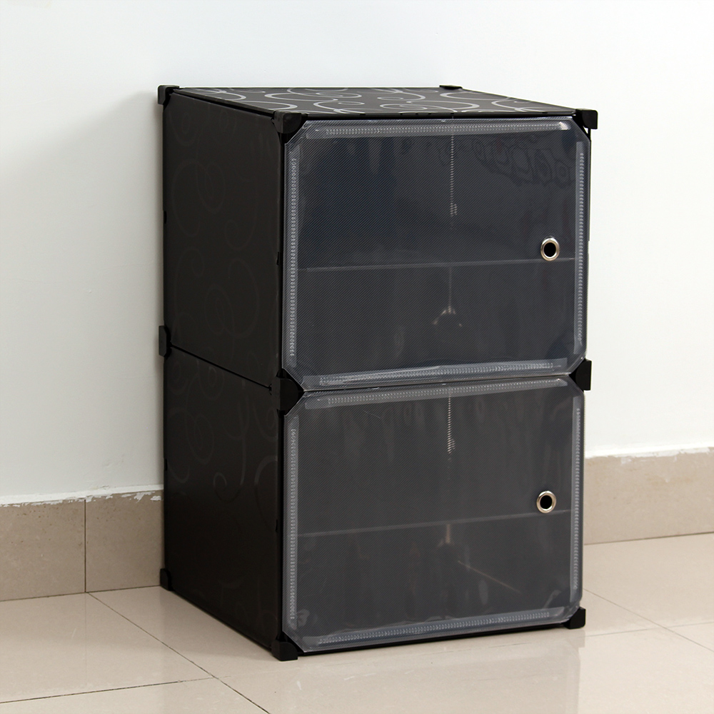 스톰 투명 도어형 현관 신발장 (41x 61 cm) 정리대 정리함 수납장 케이스 캐비닛