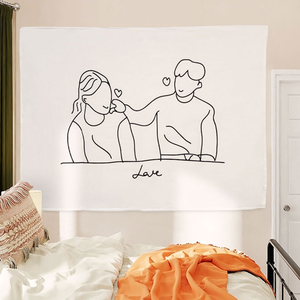 패브릭 포스터 신혼 연인 커플 그림 L 인테리어 소품 벽장식 집꾸미기 벽인테리어 예쁜