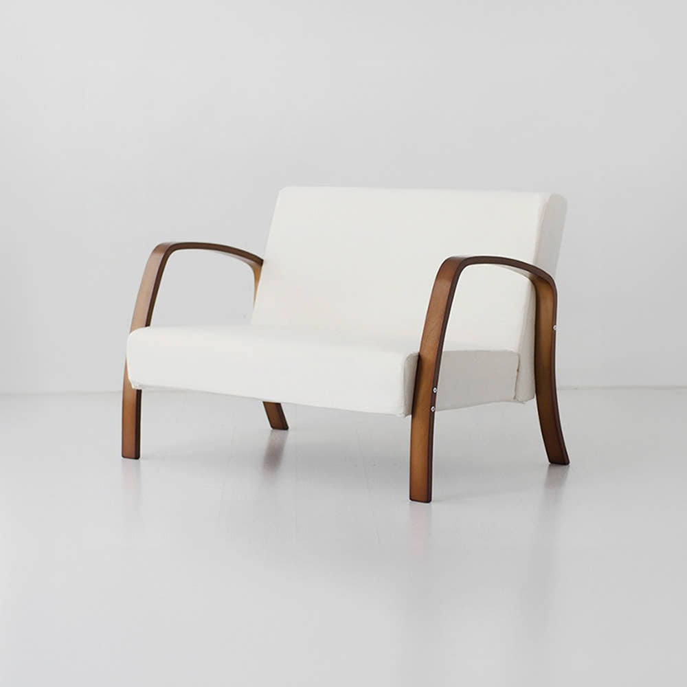 벤우드 2인 소파 YC12AD 브라운 스툴미포함, 아이보리 5331.9072, 2인용