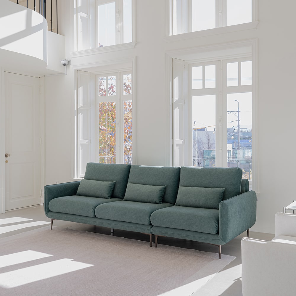 헨지디자인 밀크 갤럭시 4인용 패브릭 소파 홈카페 신혼가구