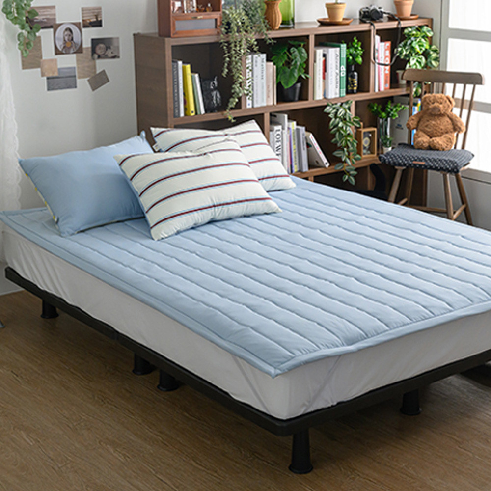 해피니 침대 패드 레트로 시리즈 M2 밴딩 퀸 Q (블루) 매트 퀸침대 퀸매트 퀸패드
