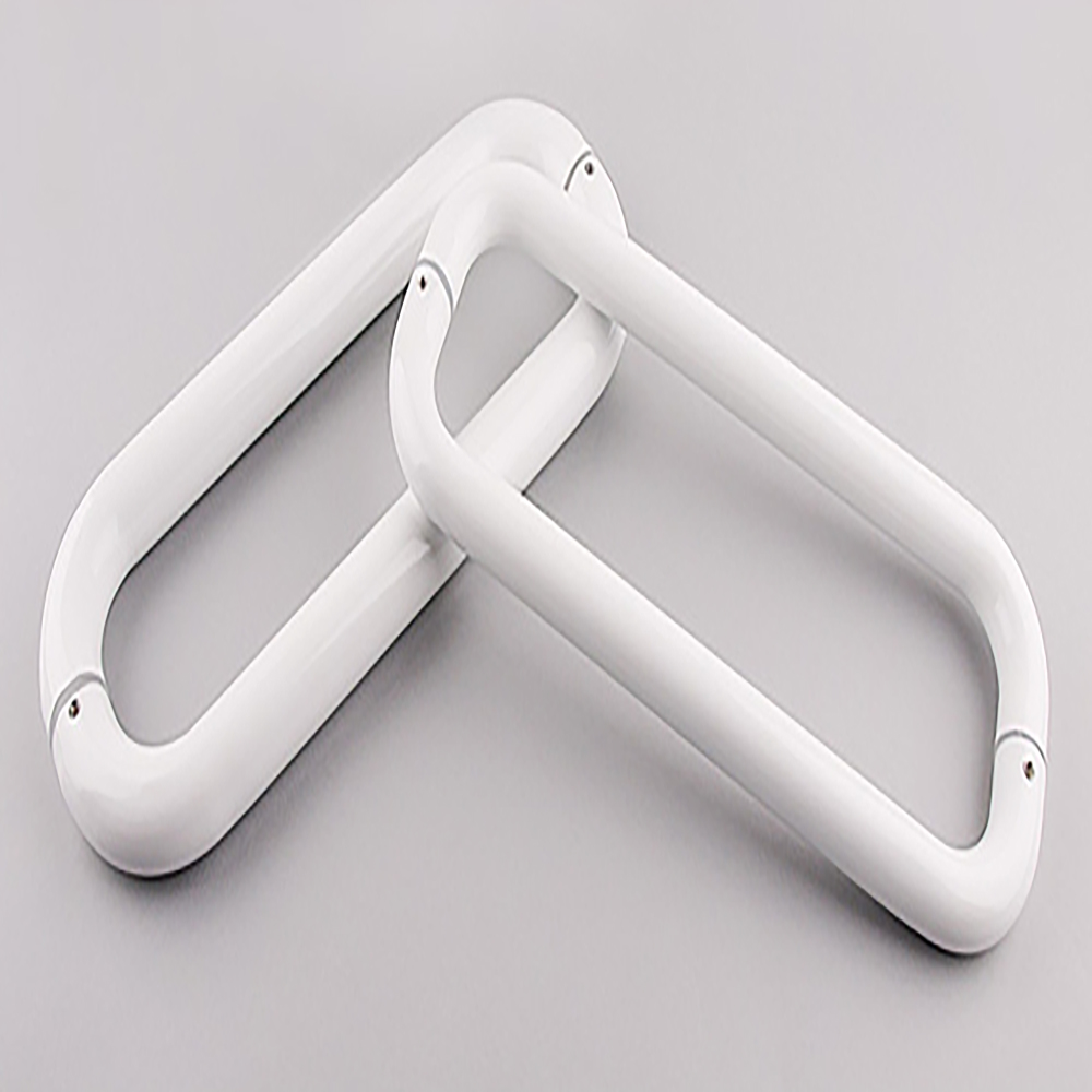 VCB 강화도어 손잡이 원형 마주 184-7 백색 가구 인테리어 문손잡이 고정 그립핸들